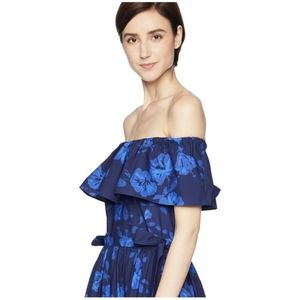 Kate Spade Hibiscus Off-Shoulder Dress, size 2R